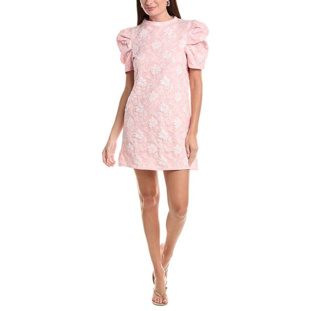 Vera Dolini Womens Floral Mini Dress, Pink